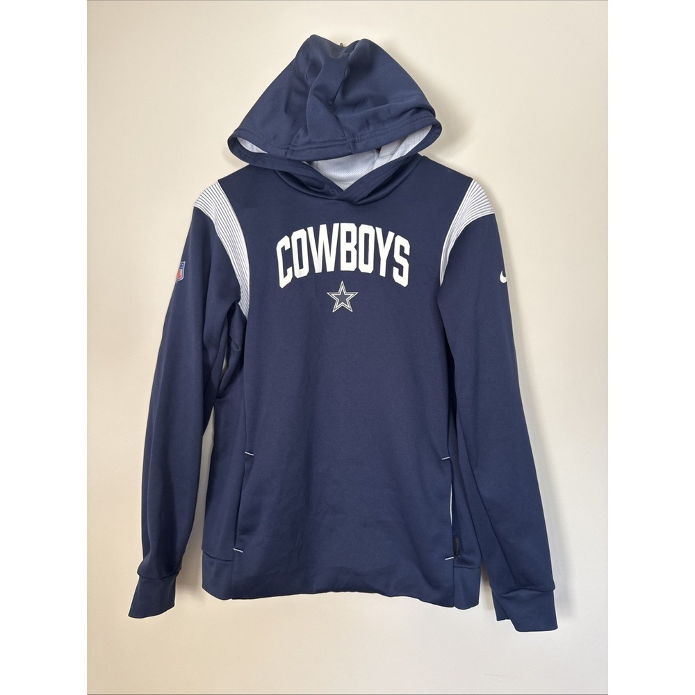 Nike Dallas Cowboys Hoodie‎ Kid Youth XL Nfl Navy Blue Therma Fit On Field